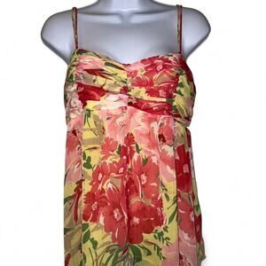 y2k abercrombie and fitch floral tank
